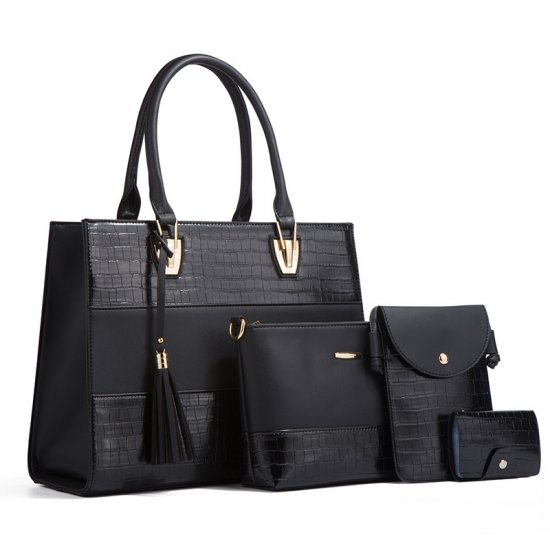 The Classic Of A Set Women Leather Handbag - Click Image to Close
